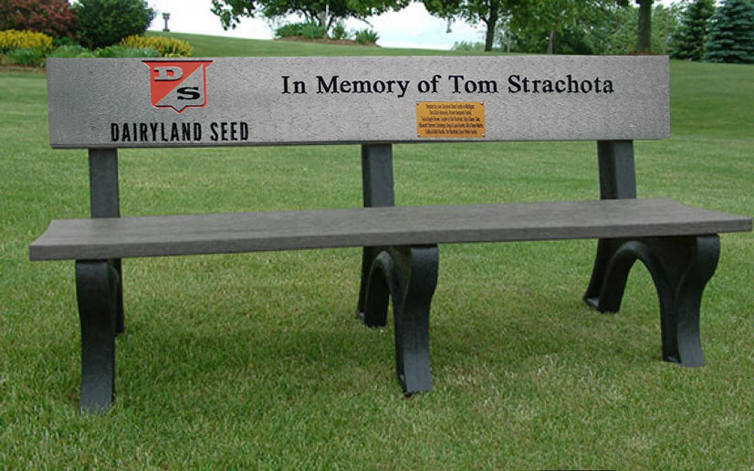 Custom Recycled Plastic Bench with Plaque